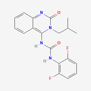 molecular formula C19H18F2N4O2 B14103147 (E)-1-(2,6-difluorophenyl)-3-(3-isobutyl-2-oxo-2,3-dihydroquinazolin-4(1H)-ylidene)urea 