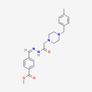 molecular formula C23H28N4O3 B14103151 methyl 4-[(Z)-(2-{[4-(4-methylbenzyl)piperazin-1-yl]acetyl}hydrazinylidene)methyl]benzoate 