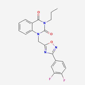 1-((3-(3,4-difluorophenyl)-1,2,4-oxadiazol-5-yl)methyl)-3-propylquinazoline-2,4(1H,3H)-dione