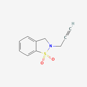 molecular formula C10H9NO2S B1410316 1,2-Benzisothiazole,2,3-dihydro-2-(2-propyn-1-yl)-,1,1-dioxide CAS No. 20044-78-4