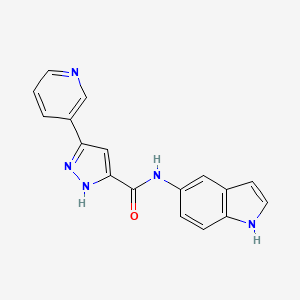 N-(1H-indol-5-yl)-5-(pyridin-3-yl)-1H-pyrazole-3-carboxamide