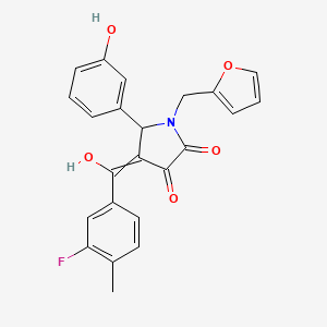 4-(3-fluoro-4-methylbenzoyl)-1-(furan-2-ylmethyl)-3-hydroxy-5-(3-hydroxyphenyl)-1H-pyrrol-2(5H)-one