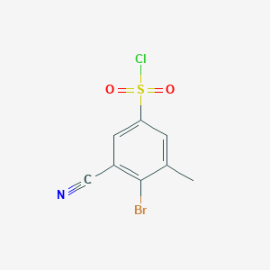 4-Bromo-3-cyano-5-methylbenzenesulfonyl chloride