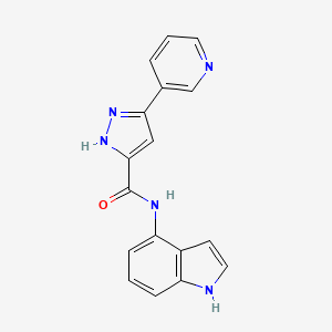 N-(1H-indol-4-yl)-5-(pyridin-3-yl)-1H-pyrazole-3-carboxamide