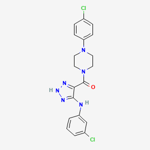 (5-((3-chlorophenyl)amino)-1H-1,2,3-triazol-4-yl)(4-(4-chlorophenyl)piperazin-1-yl)methanone