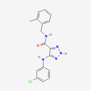 5-((3-chlorophenyl)amino)-N-(2-methylbenzyl)-1H-1,2,3-triazole-4-carboxamide