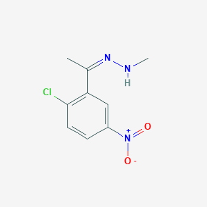 molecular formula C9H10ClN3O2 B14103280 N-[(Z)-1-(2-chloro-5-nitrophenyl)ethylideneamino]methanamine 