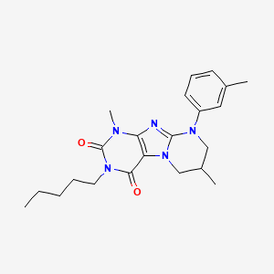 1,7-dimethyl-9-(3-methylphenyl)-3-pentyl-7,8-dihydro-6H-purino[7,8-a]pyrimidine-2,4-dione