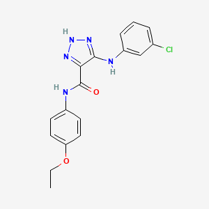 5-[(3-Chlorophenyl)amino]-N-(4-ethoxyphenyl)-1H-1,2,3-triazole-4-carboxamide