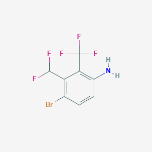 4-Bromo-3-(difluoromethyl)-2-(trifluoromethyl)aniline
