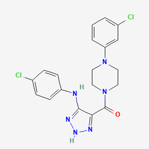 (5-((4-chlorophenyl)amino)-1H-1,2,3-triazol-4-yl)(4-(3-chlorophenyl)piperazin-1-yl)methanone