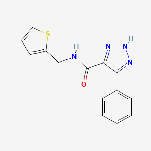 4-phenyl-N-(2-thienylmethyl)-1H-1,2,3-triazole-5-carboxamide