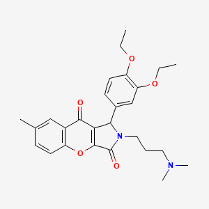 1-(3,4-Diethoxyphenyl)-2-[3-(dimethylamino)propyl]-7-methyl-1,2-dihydrochromeno[2,3-c]pyrrole-3,9-dione