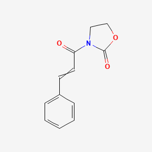 molecular formula C12H11NO3 B14103372 2-Oxazolidinone, 3-(1-oxo-3-phenyl-2-propenyl)- CAS No. 109853-54-5