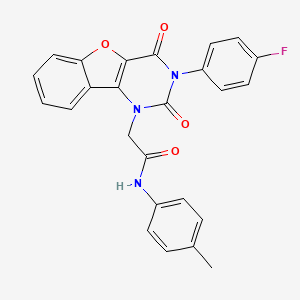 2-(3-(4-fluorophenyl)-2,4-dioxo-3,4-dihydrobenzofuro[3,2-d]pyrimidin-1(2H)-yl)-N-(p-tolyl)acetamide