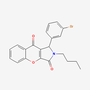 1-(3-Bromophenyl)-2-butyl-1,2-dihydrochromeno[2,3-c]pyrrole-3,9-dione