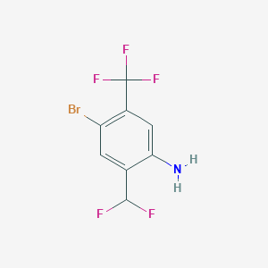4-Bromo-2-(difluoromethyl)-5-(trifluoromethyl)aniline