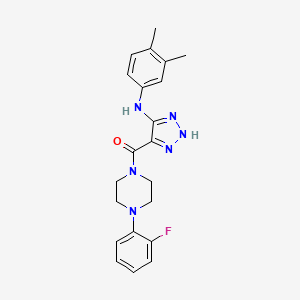 (5-((3,4-dimethylphenyl)amino)-1H-1,2,3-triazol-4-yl)(4-(2-fluorophenyl)piperazin-1-yl)methanone