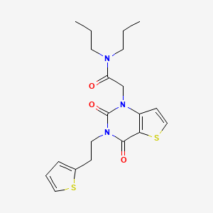 2-(2,4-dioxo-3-(2-(thiophen-2-yl)ethyl)-3,4-dihydrothieno[3,2-d]pyrimidin-1(2H)-yl)-N,N-dipropylacetamide