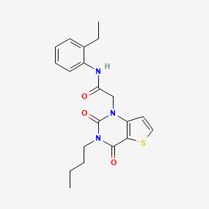 molecular formula C20H23N3O3S B14103455 2-(3-butyl-2,4-dioxo-3,4-dihydrothieno[3,2-d]pyrimidin-1(2H)-yl)-N-(2-ethylphenyl)acetamide 