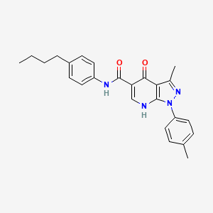 N-(4-butylphenyl)-3-methyl-4-oxo-1-(p-tolyl)-4,7-dihydro-1H-pyrazolo[3,4-b]pyridine-5-carboxamide