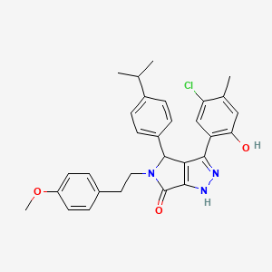 3-(5-chloro-2-hydroxy-4-methylphenyl)-5-[2-(4-methoxyphenyl)ethyl]-4-[4-(propan-2-yl)phenyl]-4,5-dihydropyrrolo[3,4-c]pyrazol-6(2H)-one