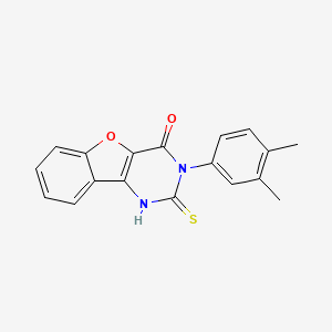 3-(3,4-dimethylphenyl)-2-sulfanylidene-1H-[1]benzofuro[3,2-d]pyrimidin-4-one