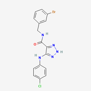 N-(3-bromobenzyl)-5-((4-chlorophenyl)amino)-1H-1,2,3-triazole-4-carboxamide