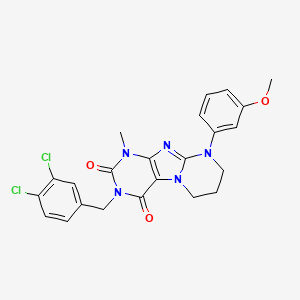 3-[(3,4-dichlorophenyl)methyl]-9-(3-methoxyphenyl)-1-methyl-7,8-dihydro-6H-purino[7,8-a]pyrimidine-2,4-dione