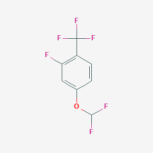 molecular formula C8H4F6O B1410358 4-Difluoromethoxy-2-fluorobenzotrifluoride CAS No. 1807040-61-4