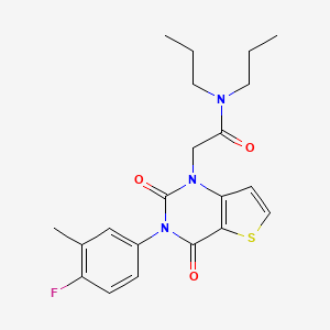 2-(3-(4-fluoro-3-methylphenyl)-2,4-dioxo-3,4-dihydrothieno[3,2-d]pyrimidin-1(2H)-yl)-N,N-dipropylacetamide