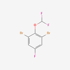 molecular formula C7H3Br2F3O B1410360 1,3-Dibromo-2-difluoromethoxy-5-fluorobenzene CAS No. 1804515-20-5