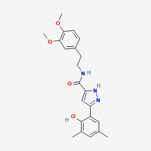 N-[2-(3,4-dimethoxyphenyl)ethyl]-5-(2-hydroxy-3,5-dimethylphenyl)-1H-pyrazole-3-carboxamide