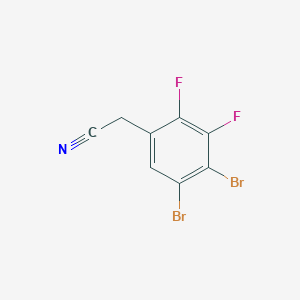 molecular formula C8H3Br2F2N B1410363 4,5-Dibromo-2,3-difluorophenylacetonitrile CAS No. 1806350-91-3