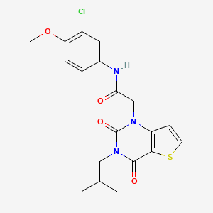 molecular formula C19H20ClN3O4S B14103637 N-(3-chloro-4-methoxyphenyl)-2-[3-(2-methylpropyl)-2,4-dioxo-3,4-dihydrothieno[3,2-d]pyrimidin-1(2H)-yl]acetamide 