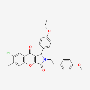 7-Chloro-1-(4-ethoxyphenyl)-2-[2-(4-methoxyphenyl)ethyl]-6-methyl-1,2-dihydrochromeno[2,3-c]pyrrole-3,9-dione