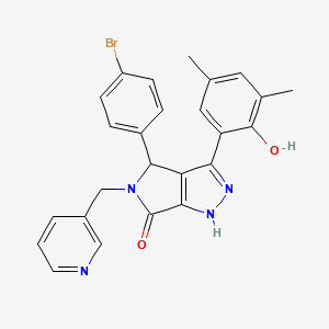 4-(4-bromophenyl)-3-(2-hydroxy-3,5-dimethylphenyl)-5-(pyridin-3-ylmethyl)-4,5-dihydropyrrolo[3,4-c]pyrazol-6(2H)-one