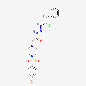 2-{4-[(4-bromophenyl)sulfonyl]piperazin-1-yl}-N'-[(1E,2Z)-2-chloro-3-phenylprop-2-en-1-ylidene]acetohydrazide