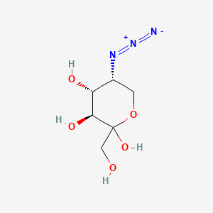 molecular formula C6H11N3O5 B14103739 D-Fructose, 5-azido-5-deoxy- 