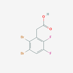molecular formula C8H4Br2F2O2 B1410376 2,3-Dibromo-5,6-difluorophenylacetic acid CAS No. 1804414-25-2