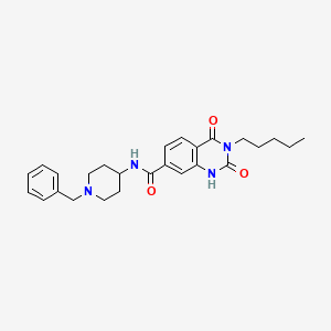 N-(1-benzylpiperidin-4-yl)-2,4-dioxo-3-pentyl-1,2,3,4-tetrahydroquinazoline-7-carboxamide