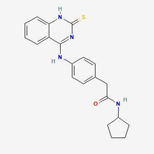 N-cyclopentyl-2-[4-[(2-sulfanylidene-1H-quinazolin-4-yl)amino]phenyl]acetamide