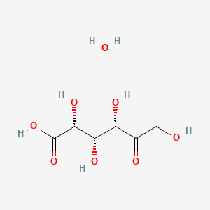 molecular formula C6H12O8 B14103805 (2R,3S,4S)-2,3,4,6-tetrahydroxy-5-oxohexanoic acid;hydrate 