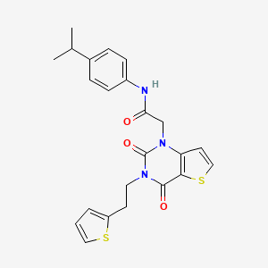 2-{2,4-dioxo-3-[2-(thiophen-2-yl)ethyl]-3,4-dihydrothieno[3,2-d]pyrimidin-1(2H)-yl}-N-[4-(propan-2-yl)phenyl]acetamide