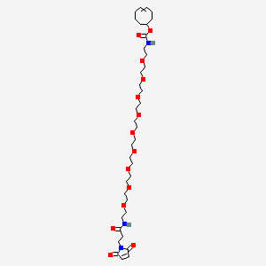 molecular formula C36H61N3O14 B14103826 (4Z)-cyclooct-4-en-1-yl N-{29-[3-(2,5-dioxo-2,5-dihydro-1H-pyrrol-1-yl)propanamido]-3,6,9,12,15,18,21,24,27-nonaoxanonacosan-1-yl}carbamate 