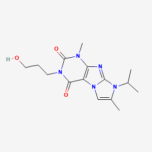 3-(3-hydroxypropyl)-8-isopropyl-1,7-dimethyl-1H-imidazo[2,1-f]purine-2,4(3H,8H)-dione