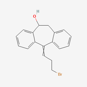 molecular formula C18H17BrO B14103861 2-(3-Bromopropylidene)tricyclo[9.4.0.03,8]pentadeca-1(15),3,5,7,11,13-hexaen-9-ol 