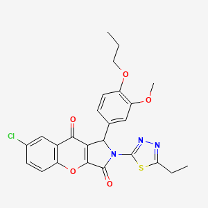 7-Chloro-2-(5-ethyl-1,3,4-thiadiazol-2-yl)-1-(3-methoxy-4-propoxyphenyl)-1,2-dihydrochromeno[2,3-c]pyrrole-3,9-dione