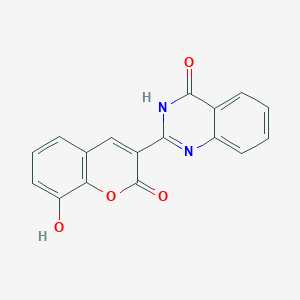 molecular formula C17H10N2O4 B14103882 2-(8-hydroxy-2-oxo-2H-chromen-3-yl)quinazolin-4(3H)-one 