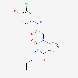 2-(3-butyl-2,4-dioxo-3,4-dihydrothieno[3,2-d]pyrimidin-1(2H)-yl)-N-(3-chloro-4-fluorophenyl)acetamide